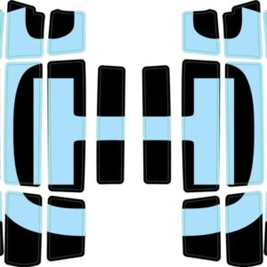 Radiator protection grille sticker kit